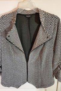 Torrid Black & White Houndstooth Jacket